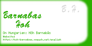 barnabas hoh business card